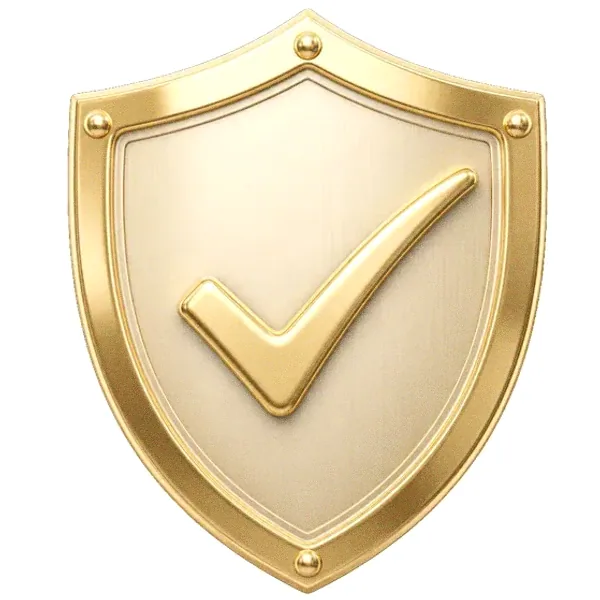Checkmark shield — Garrison Bet