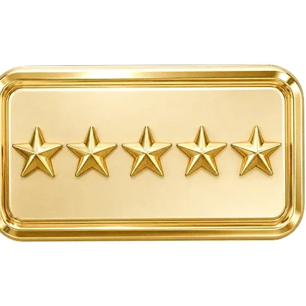 Five-star rating plaque — Garrison Bet