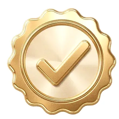 Checkmark badge — Garrison Bet