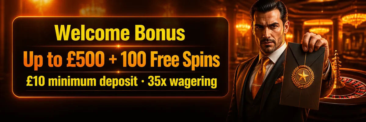 A stern suited casino gentleman presents a document beside a glowing roulette wheel in a luxurious casino.