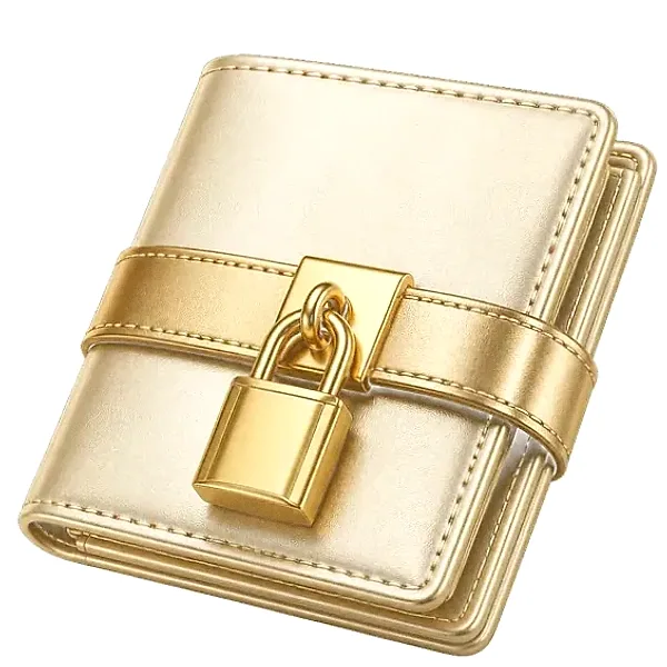 Locked leather wallet — Garrison Bet