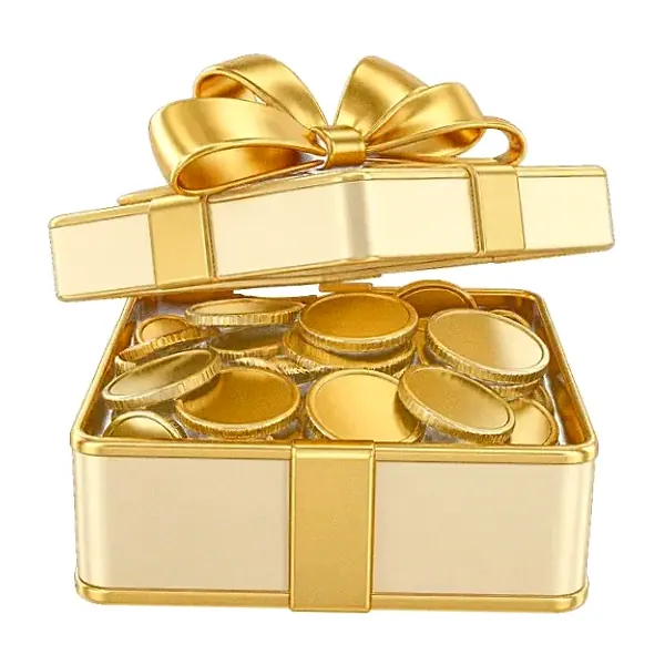 Gift box with coins — Garrison Bet
